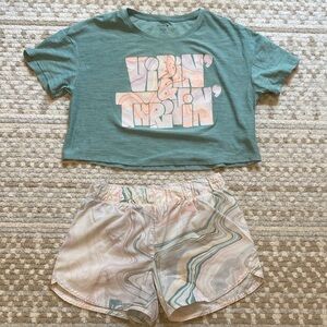 Girls Old Navy Active Set - Crop Top & Shorts - XL 14-16